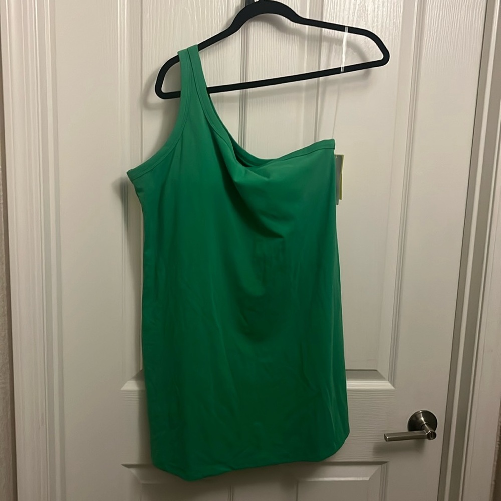 All in motion from target one shoulder green dress